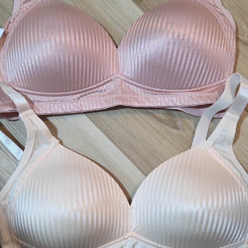 Gloria Vanderbilt Pink and Cream Bra Duo - Picture 3 of 5